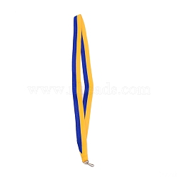 Polyester Ribbon Medal Strap, with Iron Clasp, Blue, 445x21x0.5mm(AJEW-WH0241-26I)