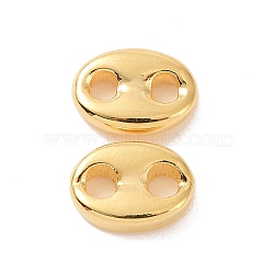 Ion Plating(IP) 304 Stainless Steel Connector Charms, Oval Links, Golden, 7.5x5.5x2mm, Hole: 1.6mm(STAS-F293-47G)