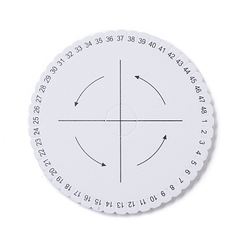EVA Braiding Disc Disk, Macrame Board, DIY Braided Cord Bracelet, Craft Tool, Flat Round, White, 15x0.95cm