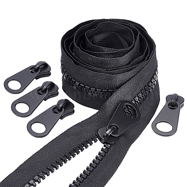 Nylon Closed-end Zipper and Resin Zipper Sliders Zipper Head(DIY-BC0011-68)-3