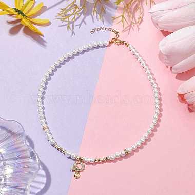 Shell Pearl Necklaces(NJEW-JN04862)-2