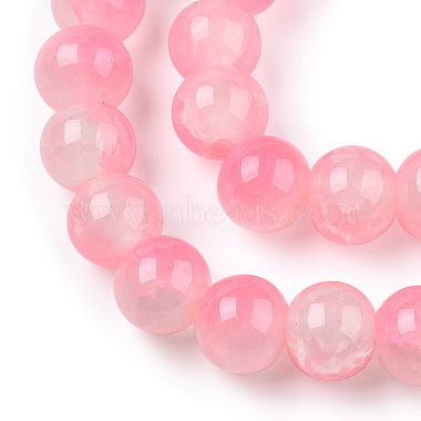 Crackle Baking Painted Imitation Jade Glass Beads Strands(X1-DGLA-T003-8mm-02)-2