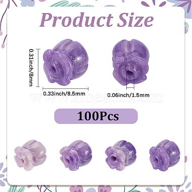 100pcs perles de corail synth&eacute;tiques(CORA-SP0001-27)-2