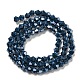 Brins de perles de verre galvanisées de couleur unie opaque(GLAA-F029-P4mm-C09)-2