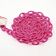 Deep Pink Color Handmade Silk Cable Chains Loop(X-EC-A001-01)-2