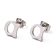 304 Stainless Steel Greek Alphabet Stud Earrings(STAS-D007-07P-07)-1