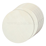 MDF Board, Flat Round, Beige, 305x5mm(WOOD-WH0024-197)