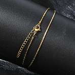 1.2MM 304 Stainless Steel Boston Link Chain Necklaces, Ion Plating(IP), Golden, 23.62 inch(60cm)(NJEW-D328-01G-01)