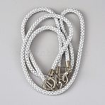 Resin Rhinestone Mobile Straps, with Alloy Swivel Clasps, Platinum, Crystal, 1270x6.5mm(AJEW-JOY0001-19B)