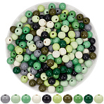 240Pcs 10 Styles Schima Wood European Beads, Round with Word, Mixed Color, 15~16x14.5~16mm, Hole: 4mm, 24pcs/style(WOOD-PA0001-45)