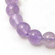 Natural Ametrine Beads Strands,  Round, Lilac, about 10mm in diameter, hole: 1mm, about 38pcs/strand, 15.3inches(G-I004-10mm-02)
