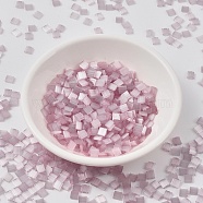 MIYUKI TILA Beads, Japanese Seed Beads, 2-Hole, (TL2597) Silk Pale Dusty Rose, 5x5x1.9mm, Hole: 0.8mm, about 118pcs/10g(X-SEED-J020-TL2597)