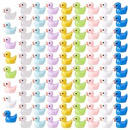 80 Pcs Tiny Ducks Mini Resin Duck Colorful Mini Duck Bulk Fairy Tale Garden Animal Sculpture Resin Duck Image for Miniature Landscape, Tabletop,Home Decorations, Mixed Color, 15.5x12x17.5mm, 10pcs/color(JX344A)