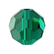 Preciosa&reg Crystal Beads, Czech Crystal, 451 19 602 Round, 50730 Emerald, 6mm, Hole: 1.2mm(X-PRC-BB6-50730)