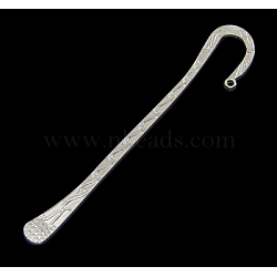 Alloy Bookmarks, Platinum, about 120mm long, hole: 2mm(X-E571-2)