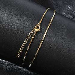 1.2MM 304 Stainless Steel Boston Link Chain Necklaces, Ion Plating(IP), Golden, 23.62 inch(60cm)(NJEW-D328-01G-01)