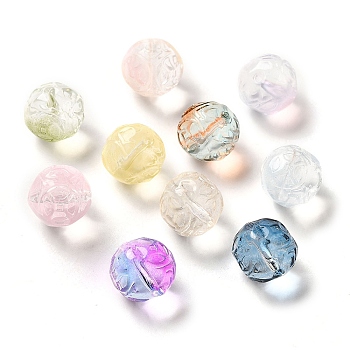 Transparent Glass Beads, Cube, Mixed Color, 12x12x12mm, Hole: 1.4mm
