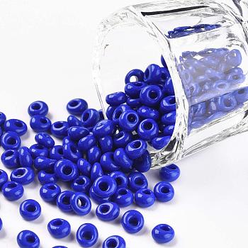 TOHO Short Magatama Beads, Japanese Seed Beads, (48) Opaque Navy Blue, 4.5x4x3mm, Hole: 1.2mm, about 450g/bag