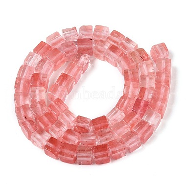 Cherry Quartz Glass Beads Strands(G-T139-6x6-09A)-2