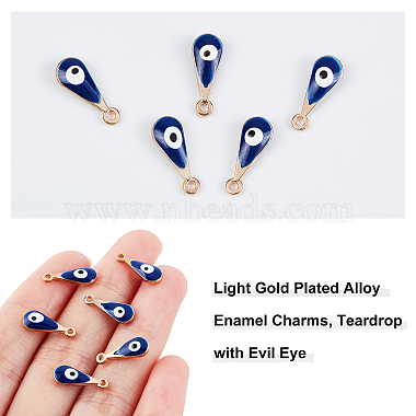 Nbeads Light Gold Plated Alloy Enamel Charms(ENAM-NB0001-42LG)-3