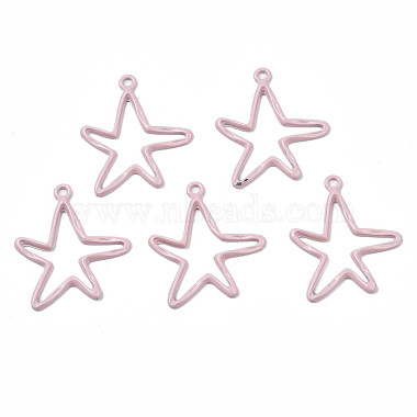 Pink Star Alloy Pendants