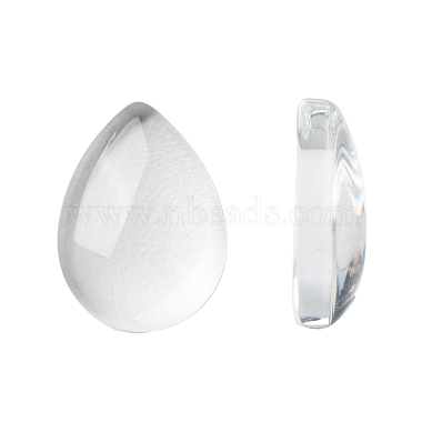 14mm Clear Drop Glass Cabochons