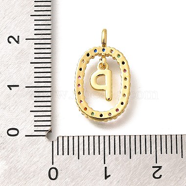 Brass Micro Pave Cubic Zirconia Pendants(ZIRC-P123-01G-P02)-3