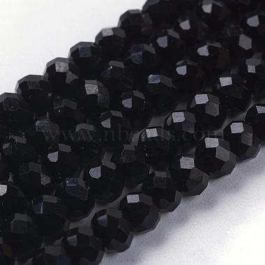 5mm Black Abacus Glass Beads