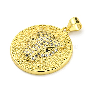 Brass Micro Pave Cubic Zirconia Pendants(KK-K354-11A-G)-2