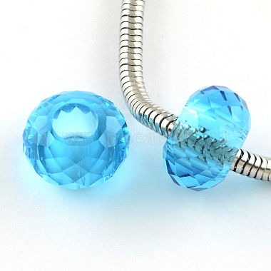 120 Faceted Glass European Beads(GPDL-R014-M)-2