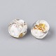 la main d'or et d'argent des perles de verre feuille(FOIL-Q003-01J)-3