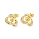 Brass Micro Pave Cubic Zirconia Stud Earring Finding(CU-CBAA5EE-01G)-1
