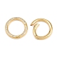 Brass Micro Pave Clear Cubic Zirconia Spring Gate Rings(KK-H292-06G)-2