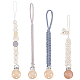 CHGCRAFT 4Pcs 4 Style Wood Baby Pacifier Holder Clips(AJEW-CA0002-10)-1