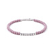 Gold-tone Miyuki Elastic Crystal Beaded Bracelet with Acrylic Tube Beads(ST2798763)-1