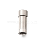 304 Stainless Steel Magnetic Clasps, Column, Stainless Steel Color, 24.5x10mm, Hole: 6.5mm(STAS-H263-07P)