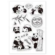 PVC Plastic Stamps, for DIY Scrapbooking, Photo Album Decorative, Cards Making, Stamp Sheets, Panda Pattern, 16x11x0.3cm(DIY-WH0167-56-71)