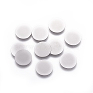 316 Surgical Stainless Steel Cabochons, Flat Round, Stainless Steel Color, 12x0.5mm(X-STAS-I118-13P-02)