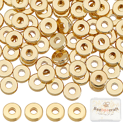 Brass Spacer Beads, Donut, Real 24K Gold Plated, 6x2mm, Hole: 2mm, 100pcs/box(KK-BBC0002-68)