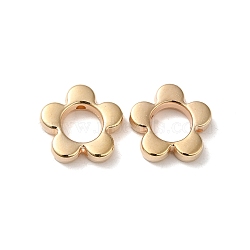 CCB Plastic Bead Frames, Flower, Golden, 14x15x3.5mm, Hole: 1.6mm, Inner Diameter: 7mm(CCB-P012-01G)