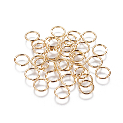 Brass Jump Rings, Open Jump Rings, Golden, 20 Gauge, 7x0.8mm, Inner Diameter: 5.5mm, about 111pcs/10g(KK-F799-03G-A)