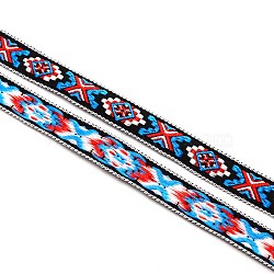 Ethnic Style Jacquard Polyester Ribbons, Garment Accessories, Mixed Patterns, Colorful, 3/4 inch(20mm), about 54.68 Yards(50m)/Roll(SRIB-WH0016-03)