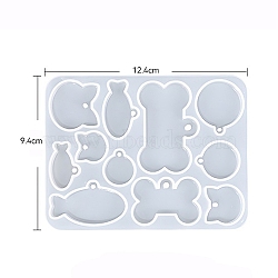 Pendant DIY Silicone Molds, Resin Casting Molds, for UV Resin, Epoxy Resin Jewelry Making, Cat Shape, 184x94mm(PW-WG92556-02)