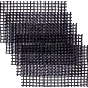 Plastic Mesh Canvas Sheet, Purse Template, for Yarn Crafting, Knit and Crochet Projects, Rectangle, Black, 32.6x49.9x0.17cm