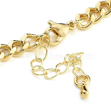 Brass Micro Pave Cubic Zirconia Leopard Pendant Twisted Chain Necklaces(NJEW-K385-01B-01)-3