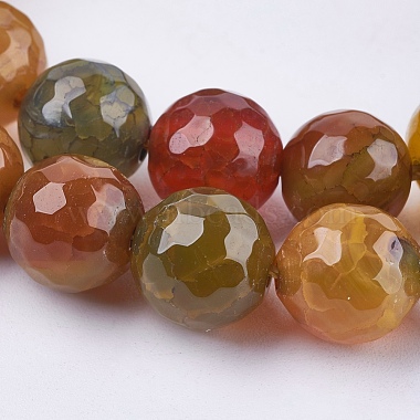 Natural Agate Round Beads Strand(G-L084-10mm-M)-3