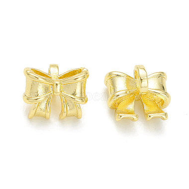 Real 18K Gold Plated Bowknot Brass Charms
