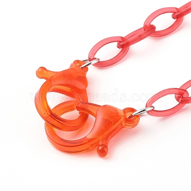 Personalized ABS Plastic Cable Chain Necklaces(NJEW-JN03476)-3