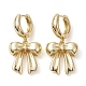 Bowknot Brass Dangle Hoop Earrings(EJEW-M245-12G)-1