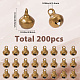 200Pcs Brass Bell Charms(KK-SC0006-17)-2